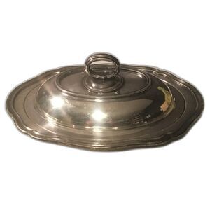 Vintage Silverplate Oval Covered Serving Dish LBS Co Sheffield EPNS 1930s